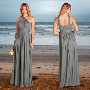NEW Birdy Grey Kiko Mesh Bridesmaid Maxi Dress in Sea Glass Size XS NWT